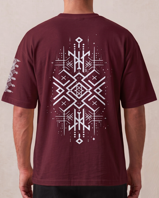 Dastaan MAROON Oversized Tee